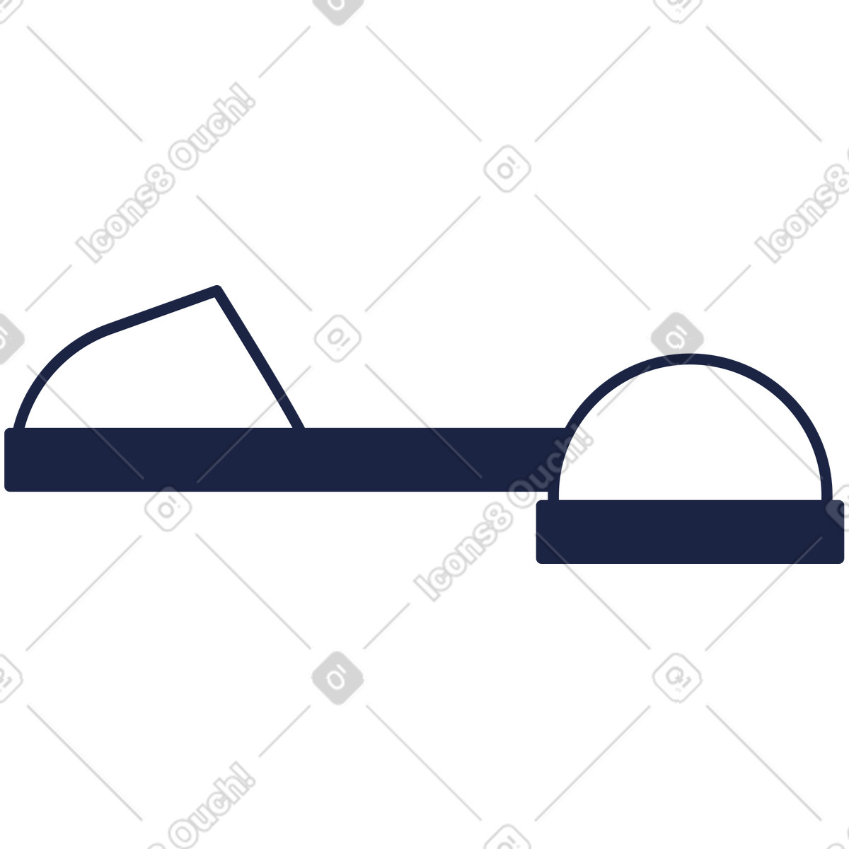 Pantofole illustrazione in stile Urban Line scarica in PNG, SVG