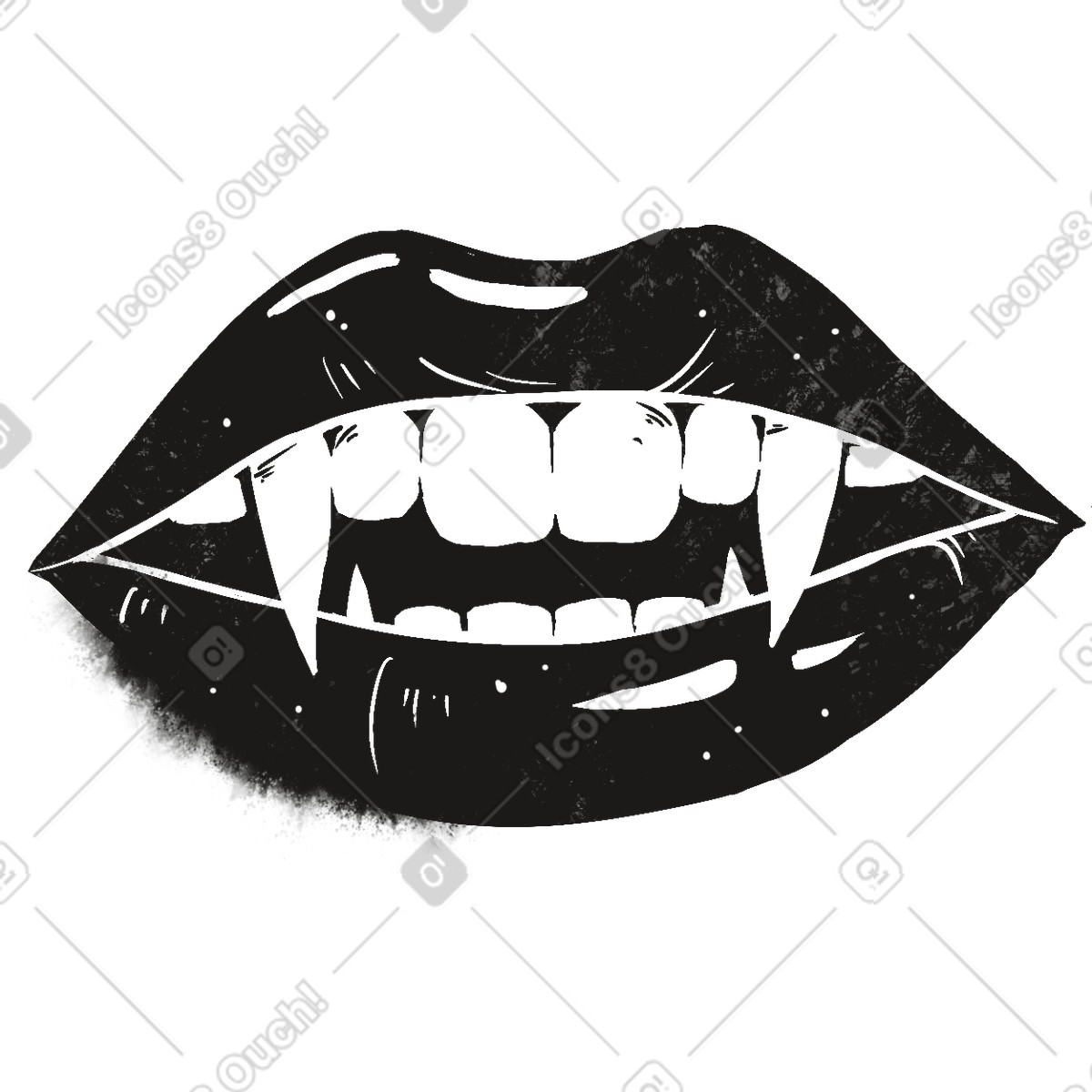 Ilustración Vampire teeth en estilo Mystery a descargar en PNG y SVG