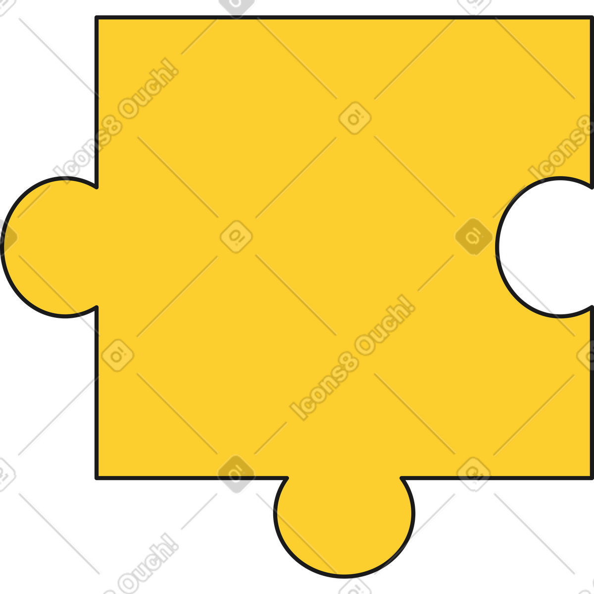 Ilustração de Quebra-cabeça amarelo em no estilo Taxi para baixar em PNG, SVG