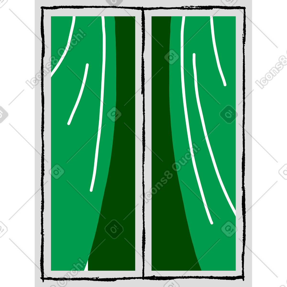 Ilustração de Janela em no estilo Rush para baixar em PNG, SVG