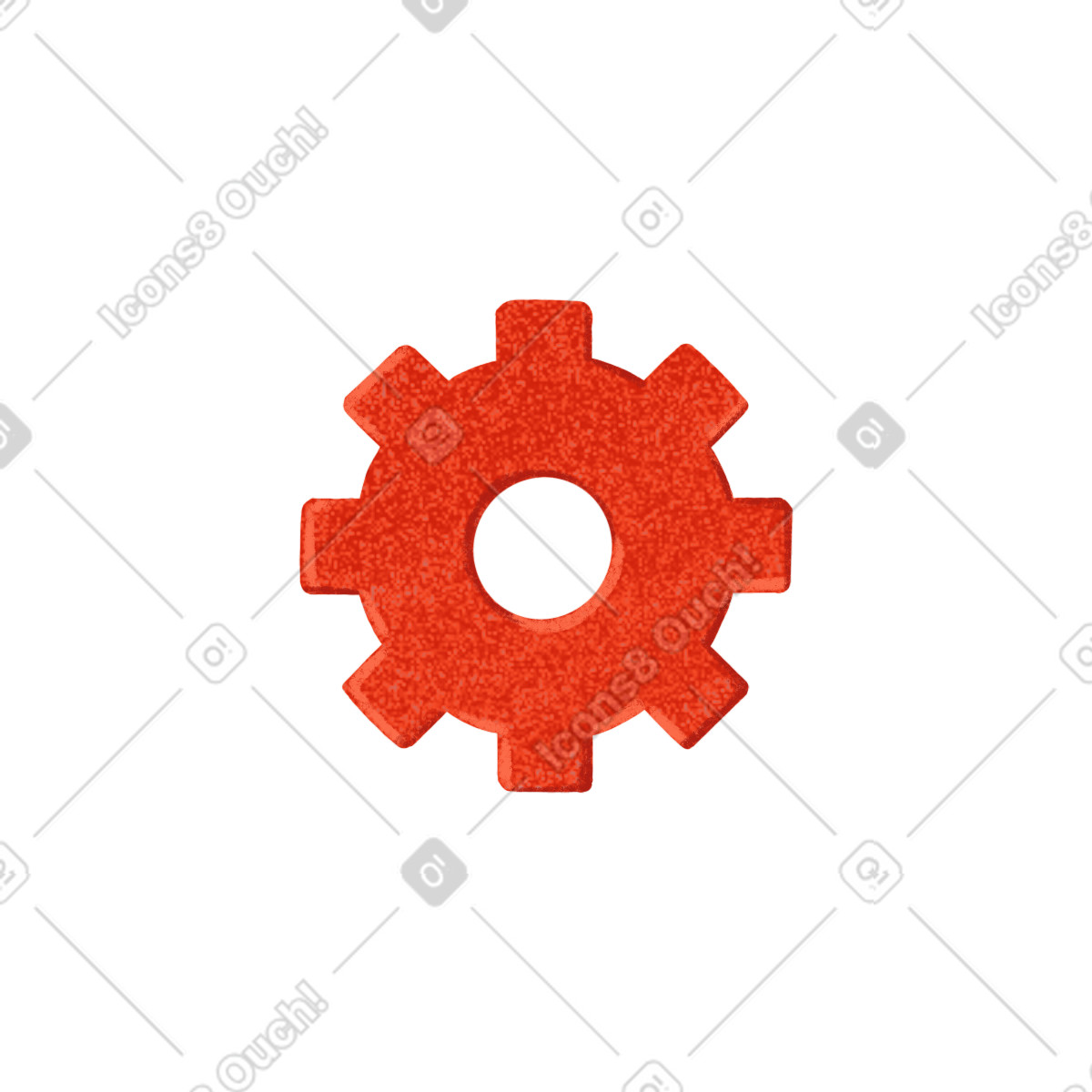 下载 Gleam 风格的 Red gear 插画，支持 PNG、SVG 格式