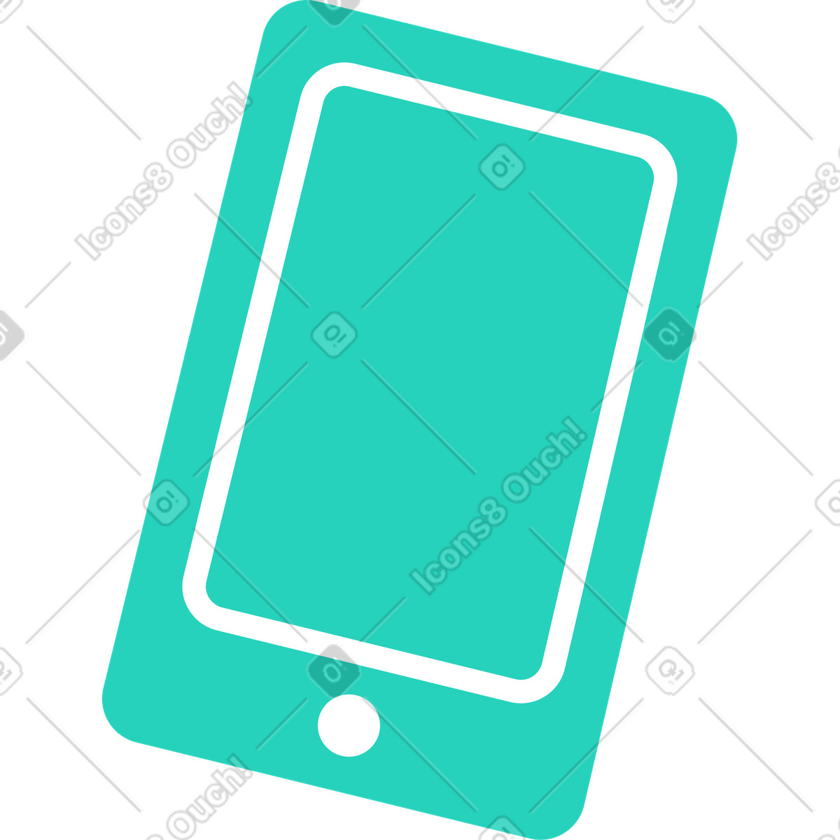 Tablet green illustration in Rocky style download in PNG, SVG