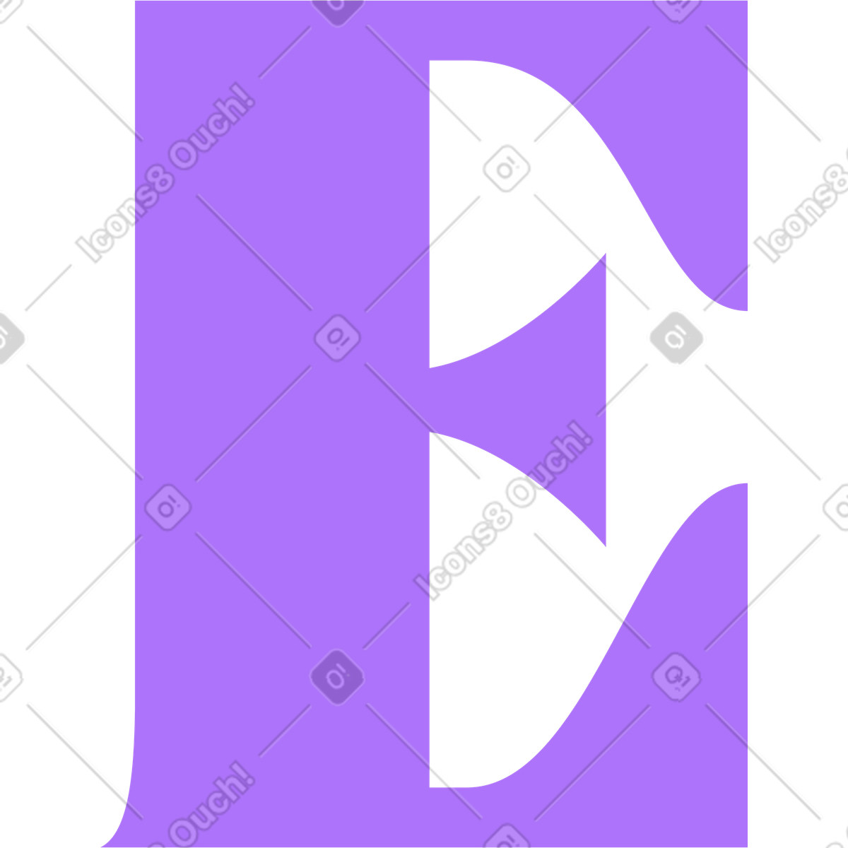 Florid スタイルの 文字e のイラストをPNG、SVG形式でダウンロード