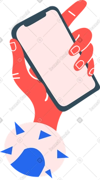 Hand with phone PNG, SVG