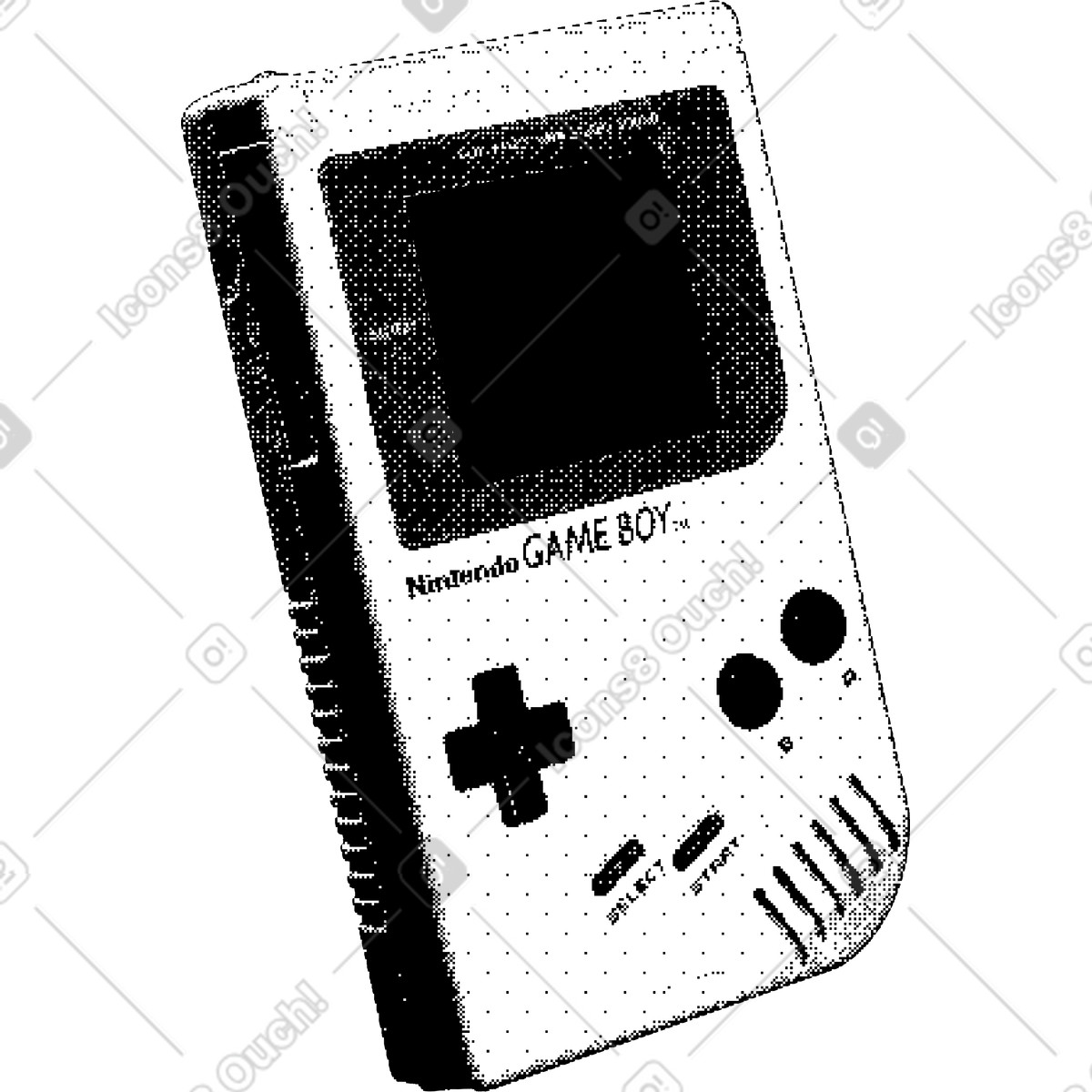 Game boy illustrazione in stile Bitmap scarica in PNG, SVG