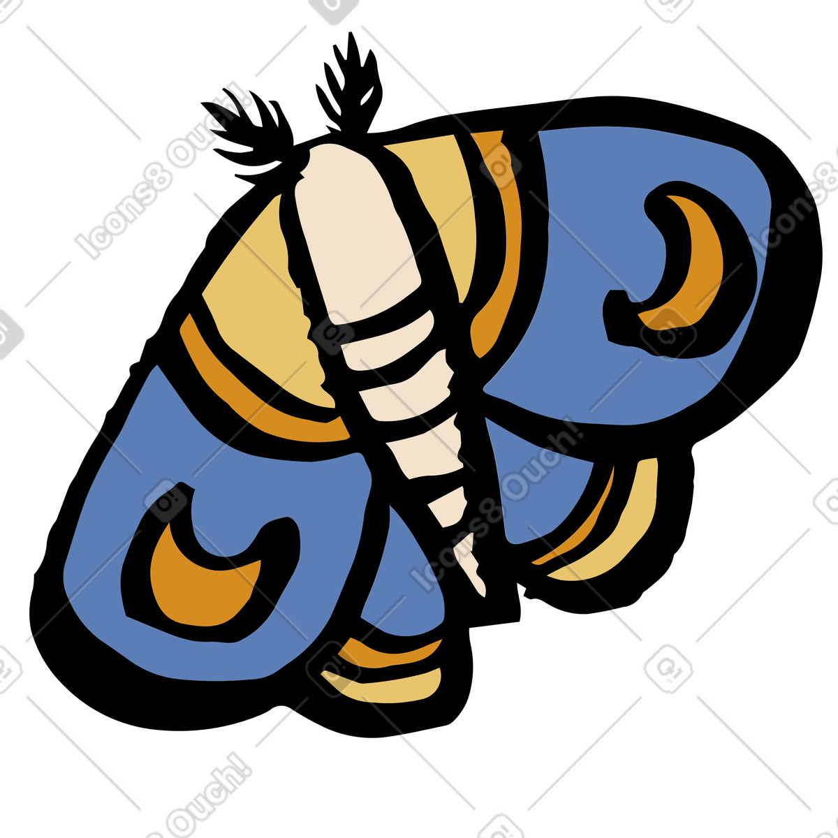 Farfalla illustrazione in stile Scandi scarica in PNG, SVG