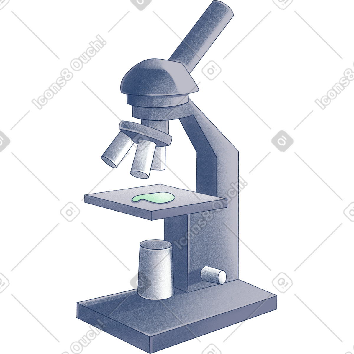Microscope illustration in Haze style download in PNG, SVG