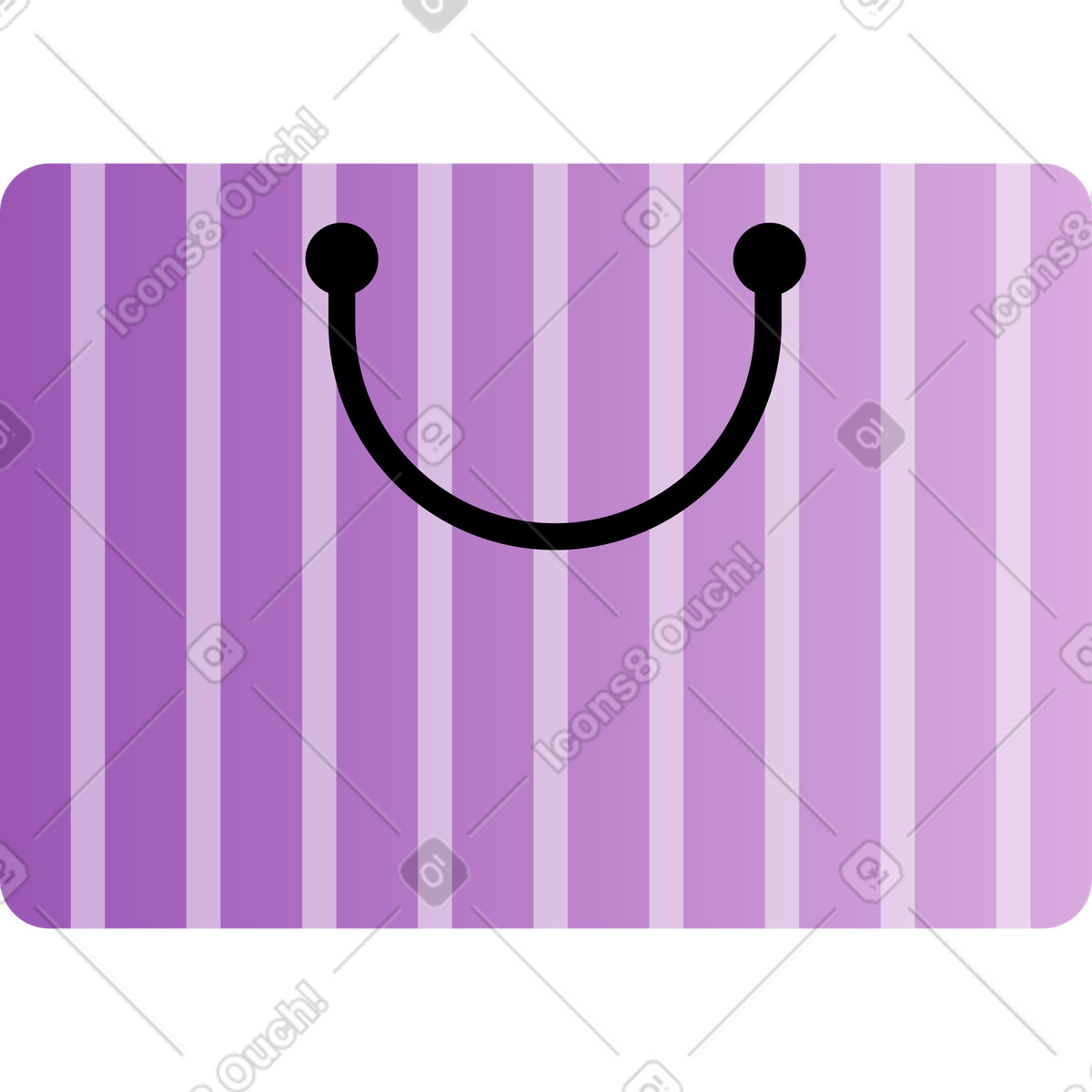 Sacchetto di carta con manici illustrazione in stile Wavy scarica in PNG, SVG
