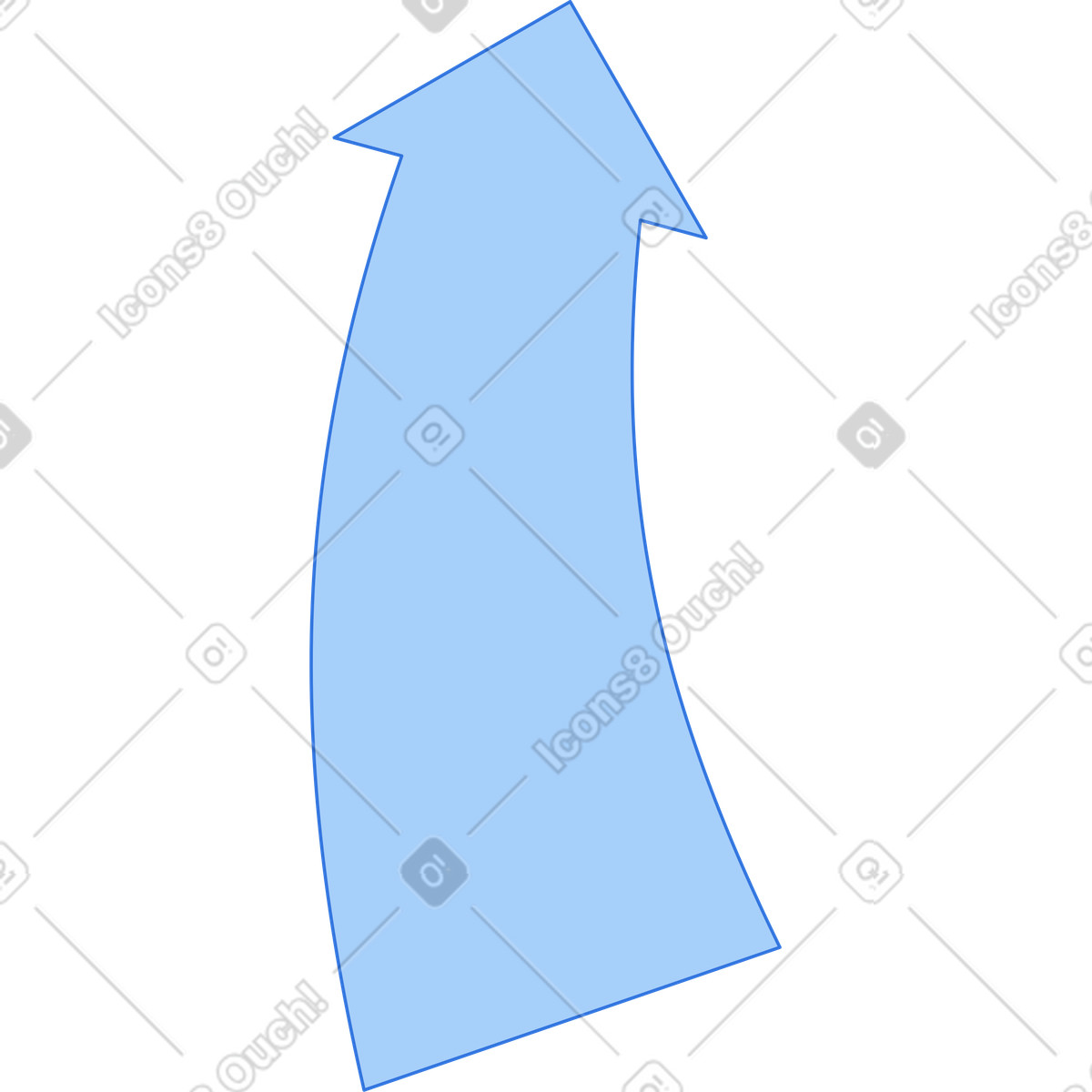 Big arrow-Illustration im Sky-Stil als Download in PNG, SVG