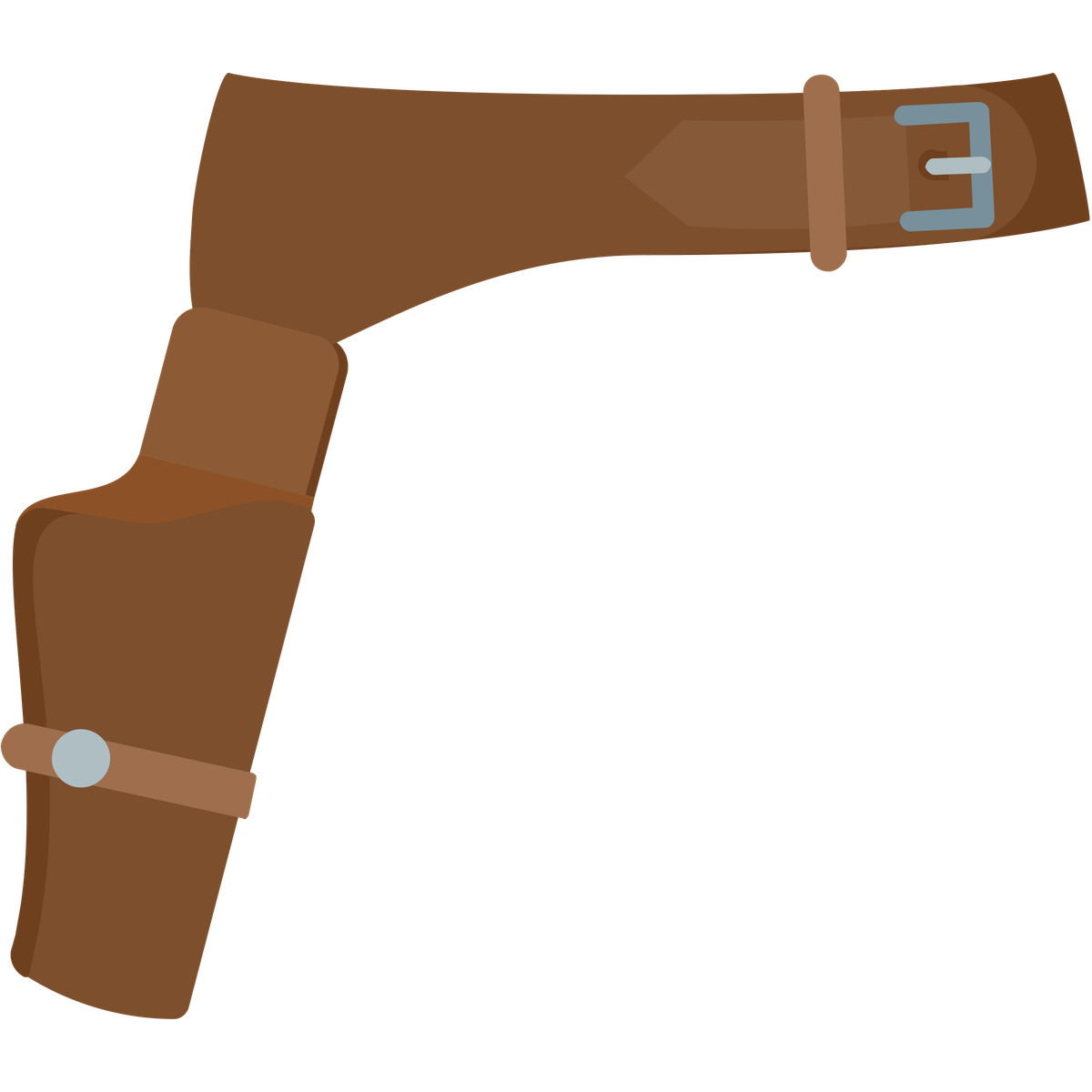 Revolver holster illustration in Fogg style download in PNG, SVG