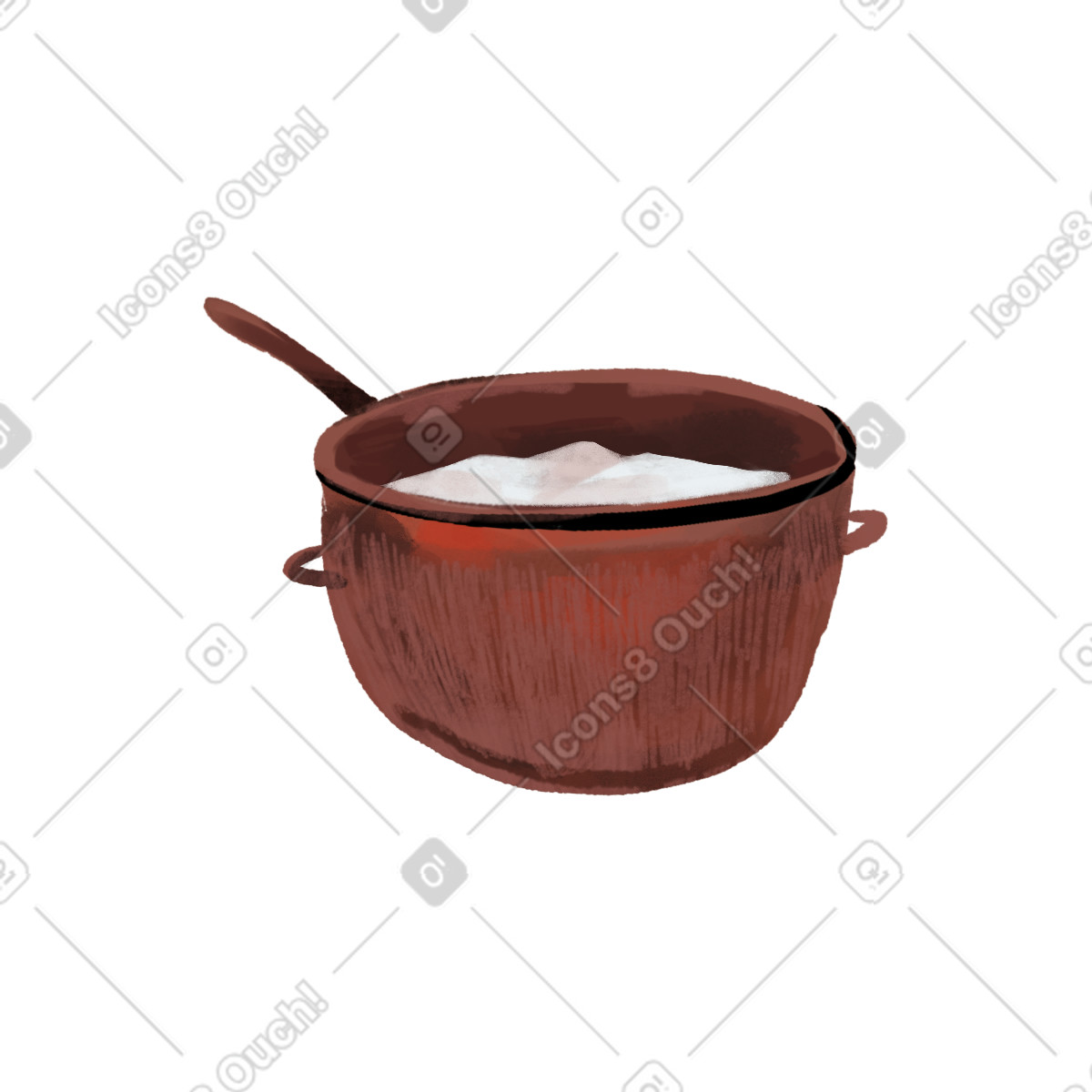 Pan illustration in Ikigai style download in PNG, SVG