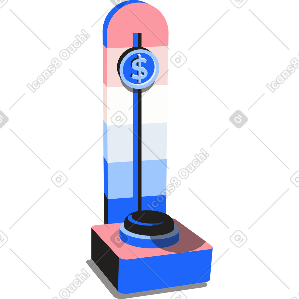 Иллюстрация Аттракцион со знаком доллара в PNG и SVG