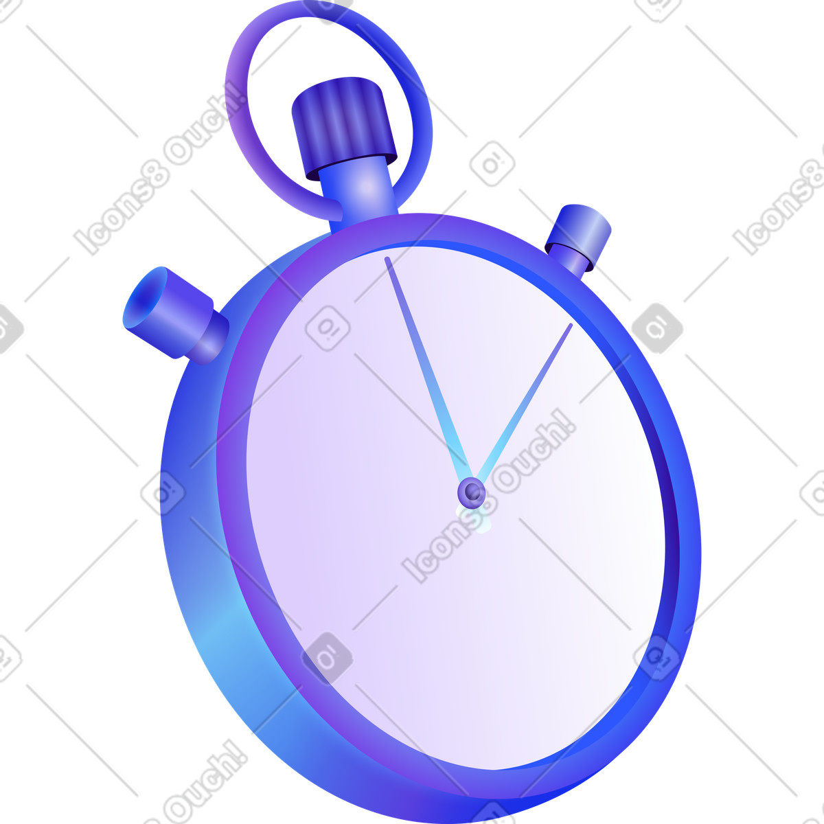 Ilustración Reloj de bolsillo en estilo Hi-tech a descargar en PNG y SVG