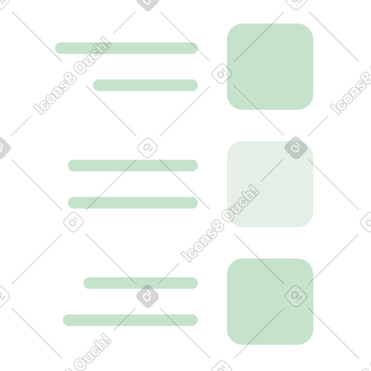 Tasks scroll through animated illustration in GIF, Lottie (JSON), AE