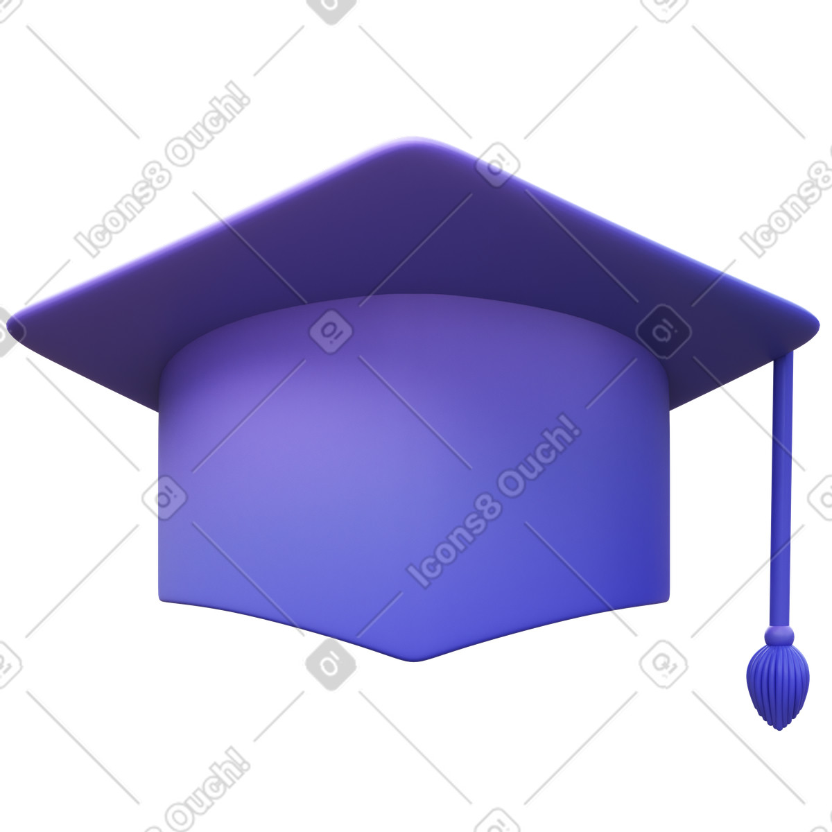 Graduation cap illustration showcases high-quality graduate clipart graphics