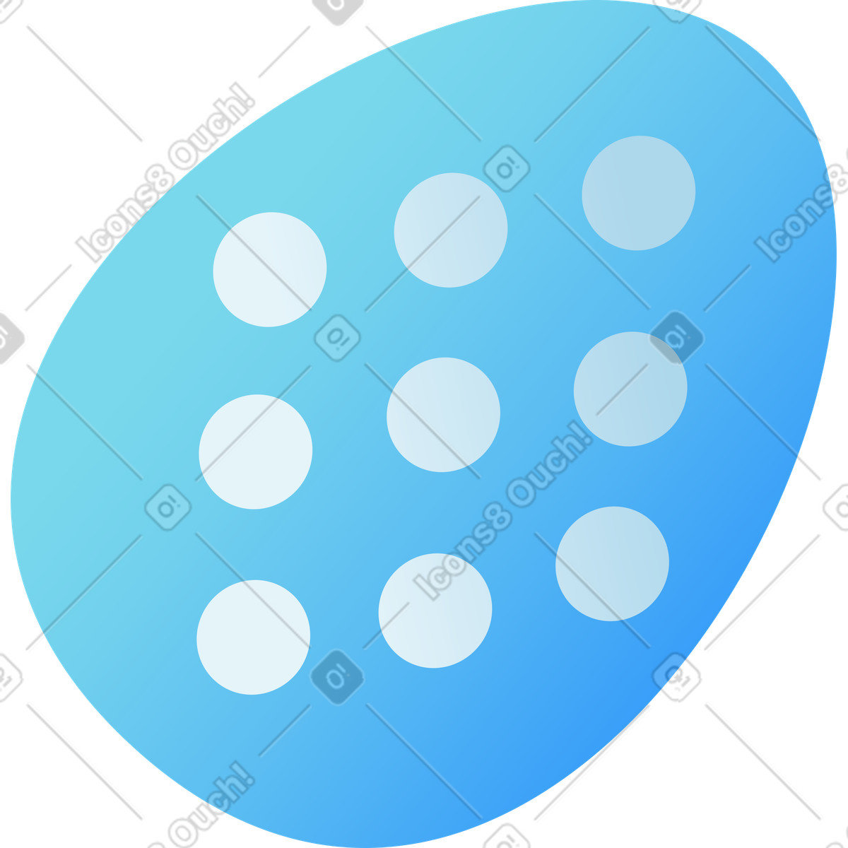 Easter egg illustration in Airy style download in PNG, SVG