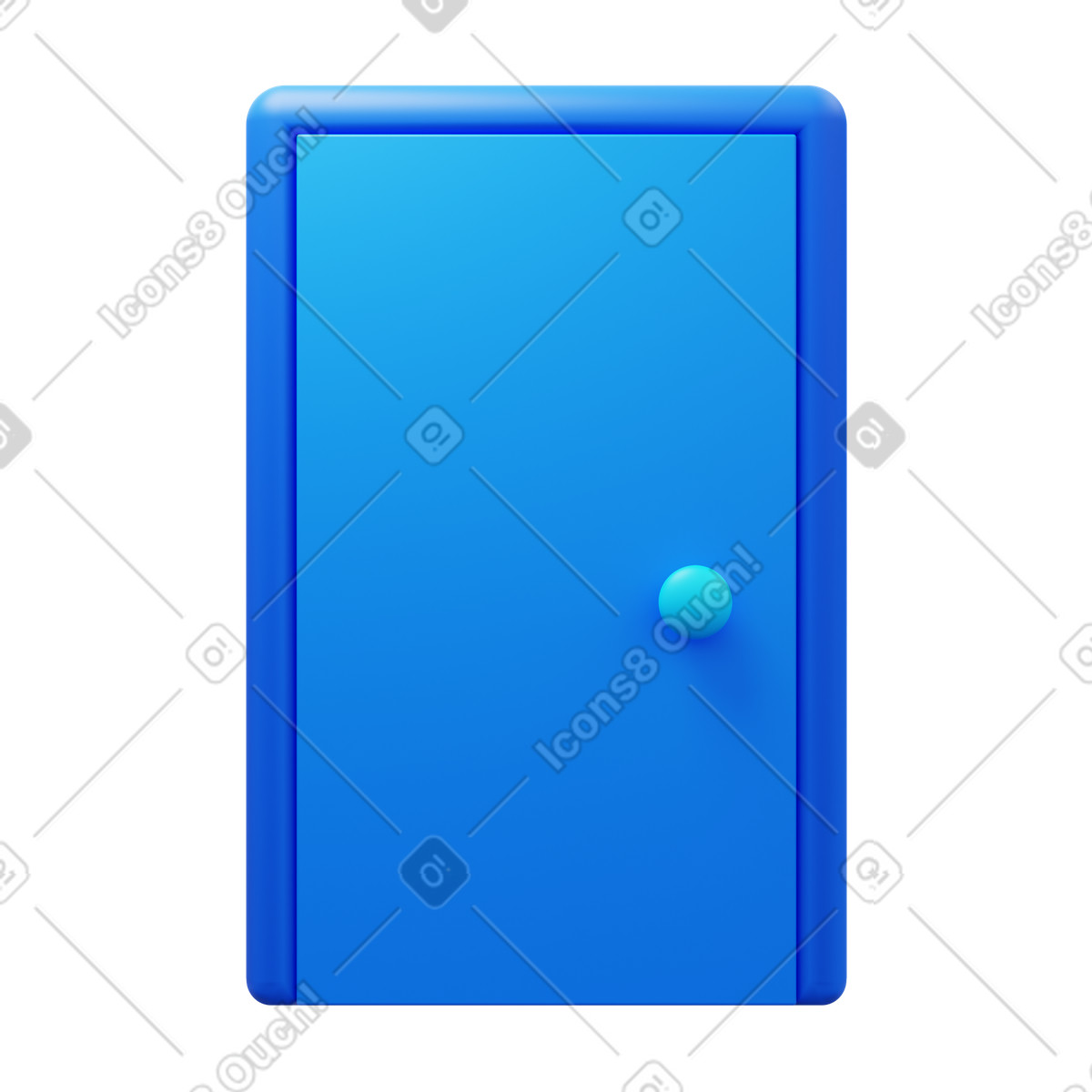 Door illustration in 3D Fluency style download in PNG, SVG
