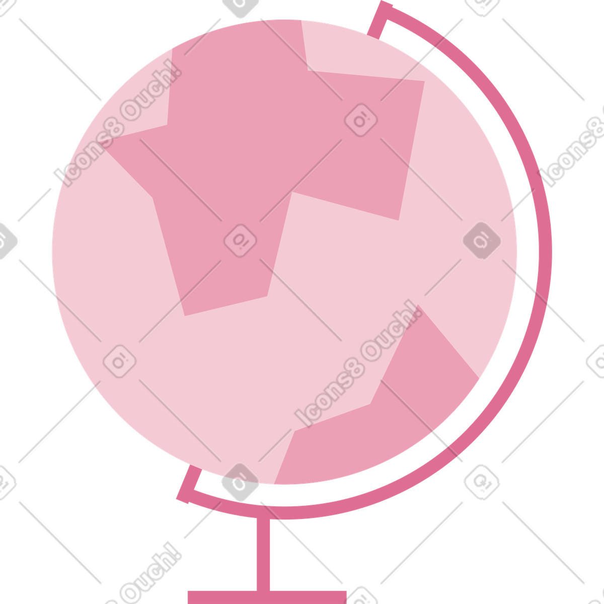 Globe illustration in Vector style download in PNG, SVG