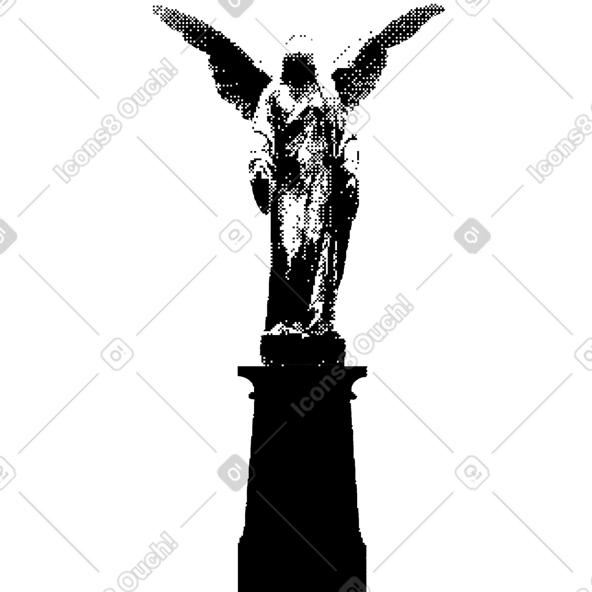 Bitmap スタイルの Angel of sorrow のイラストをPNG、SVG形式でダウンロード