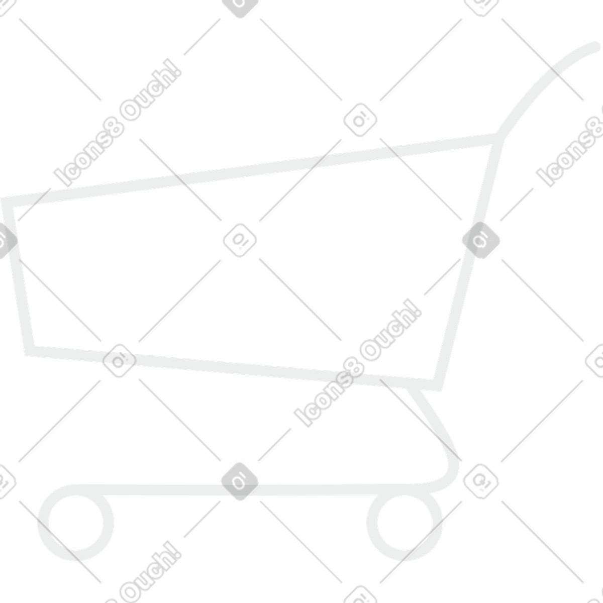 下载 Clip 风格的 超市手推车 插画，支持 PNG、SVG 格式