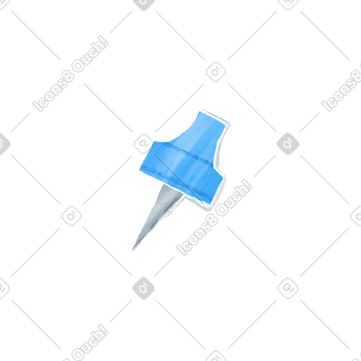 Ilustración Botón azul en estilo Crafty a descargar en PNG y SVG