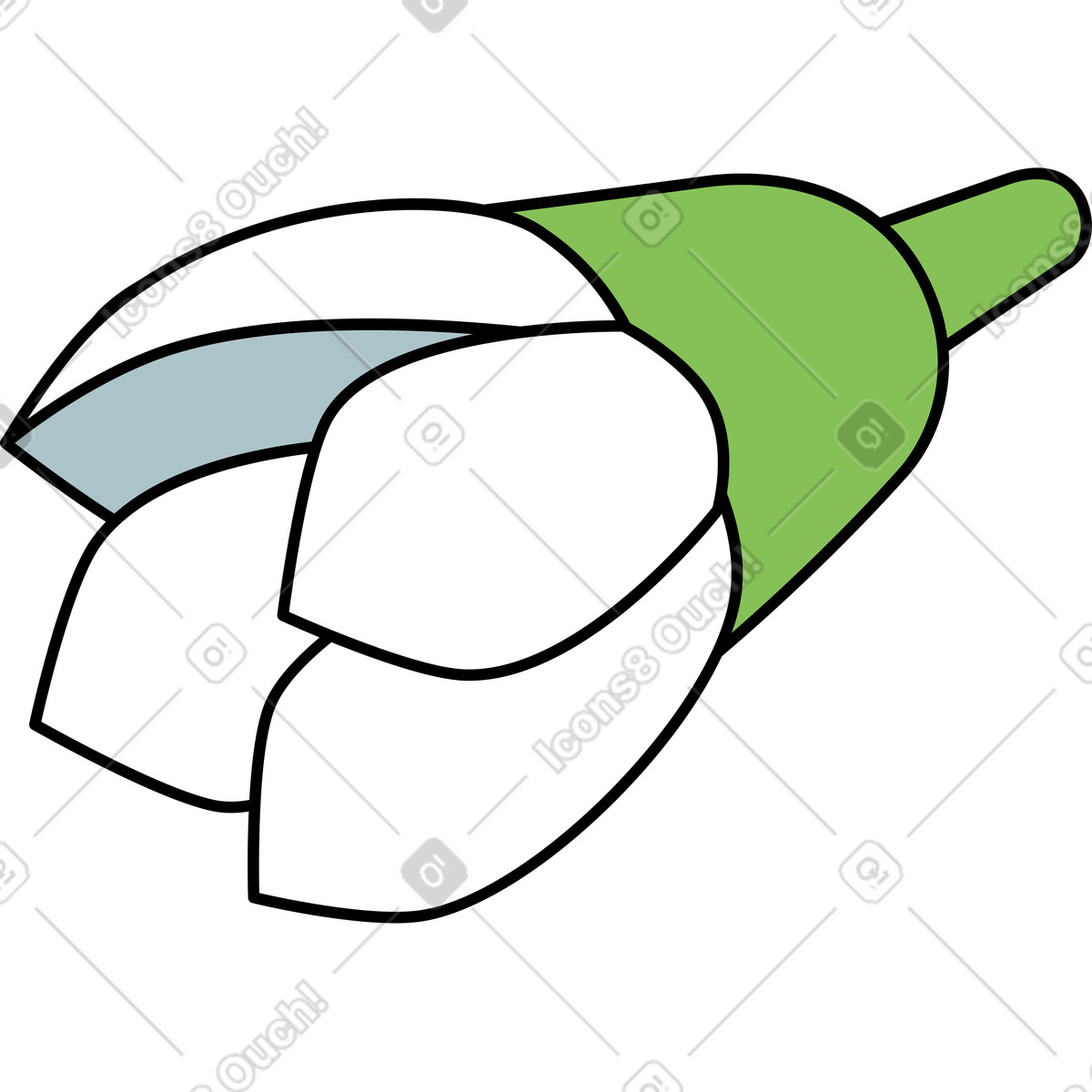 Illustration Bourgeon floral dans le style Isometric à télécharger aux formats PNG, SVG