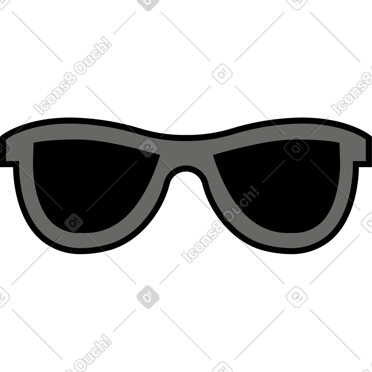 Sunglasses illustration in Kindy style download in PNG, SVG