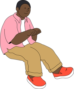 Man typing something PNG, SVG