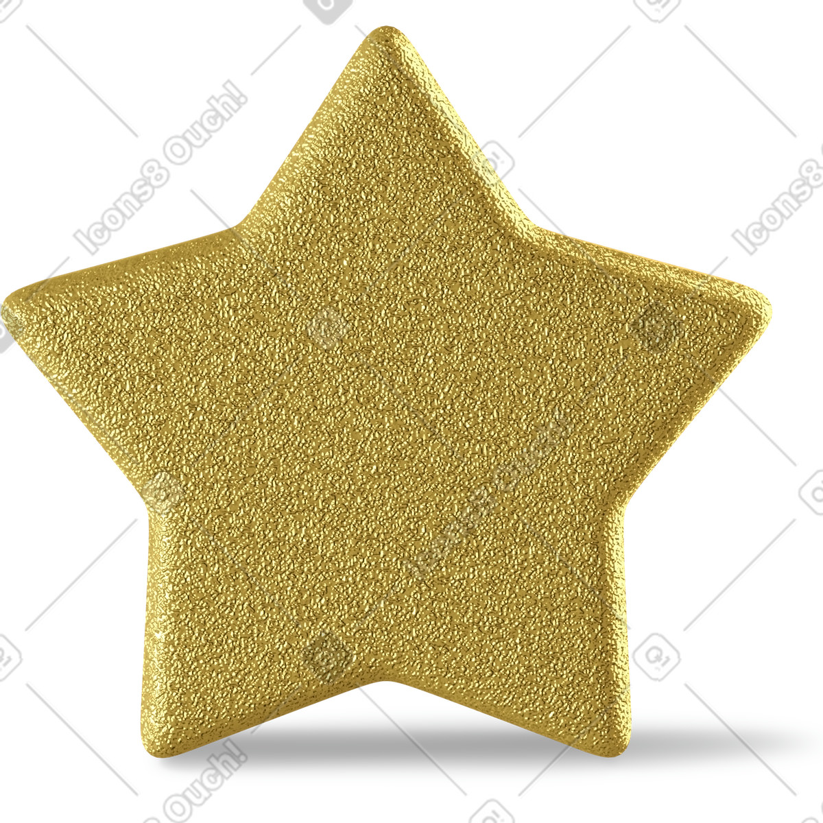Golden star standing illustrazione in stile 3D Business scarica in PNG, SVG