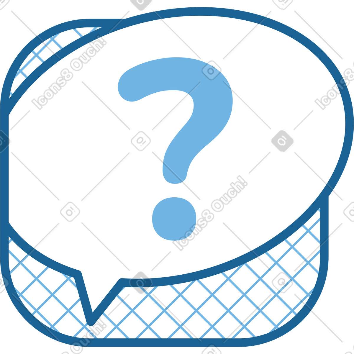 Question illustration in Natty style download in PNG, SVG
