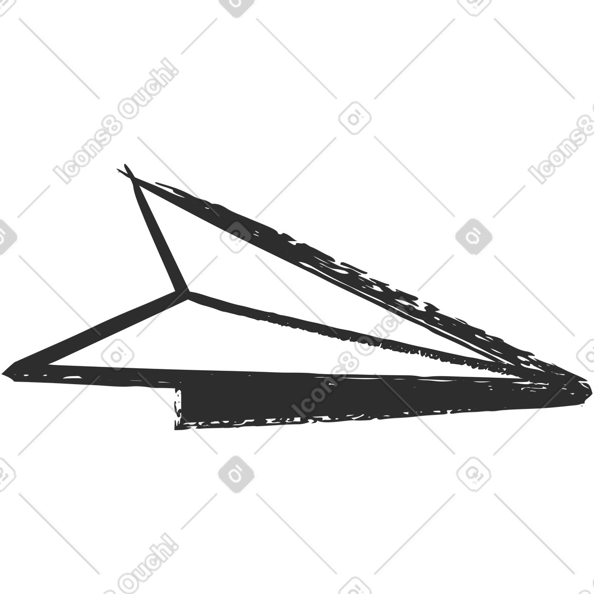 Aereo di carta illustrazione in stile Graphite scarica in PNG, SVG