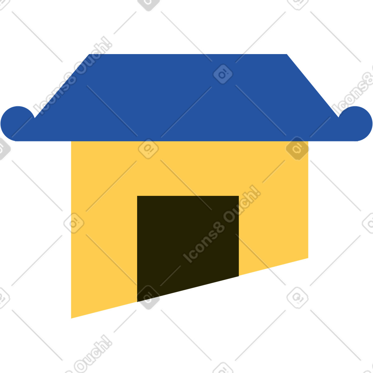 Ilustración Casa en estilo Spot a descargar en PNG y SVG