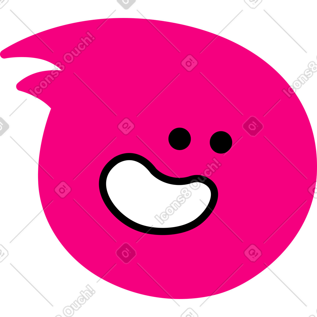 Giggle スタイルの 大きな笑顔の頭 のイラストをPNG、SVG形式でダウンロード