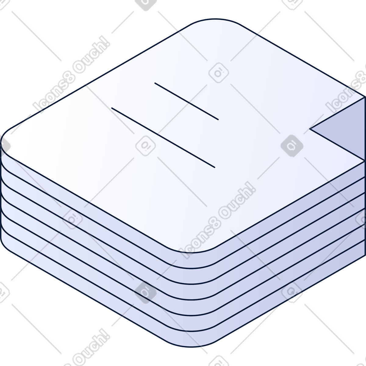 Pila di file illustrazione in stile Neat scarica in PNG, SVG