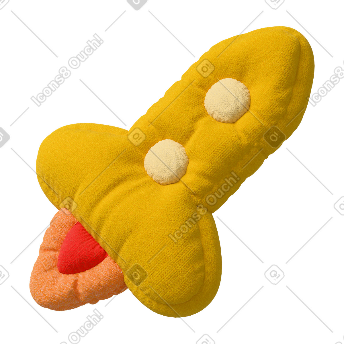 下载 Plush icons 风格的 3d 软填充火箭 插画，支持 PNG、SVG 格式