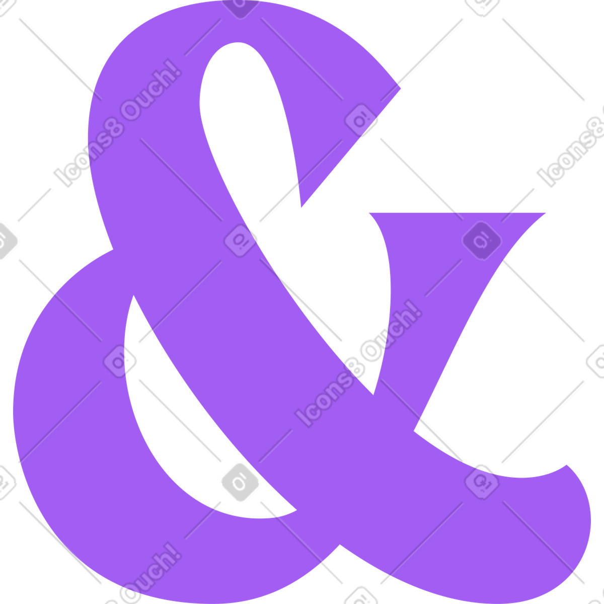 Ampersand illustration in Florid style download in PNG, SVG