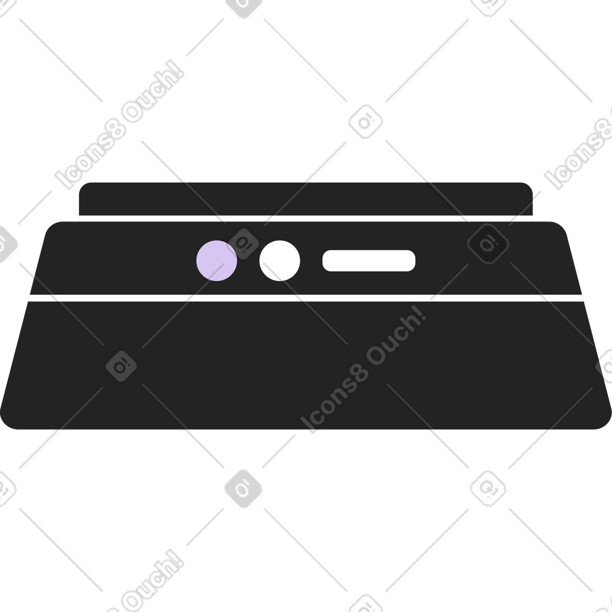 Illustration Projecteur d'hologramme dans le style Sammy Line à télécharger aux formats PNG, SVG