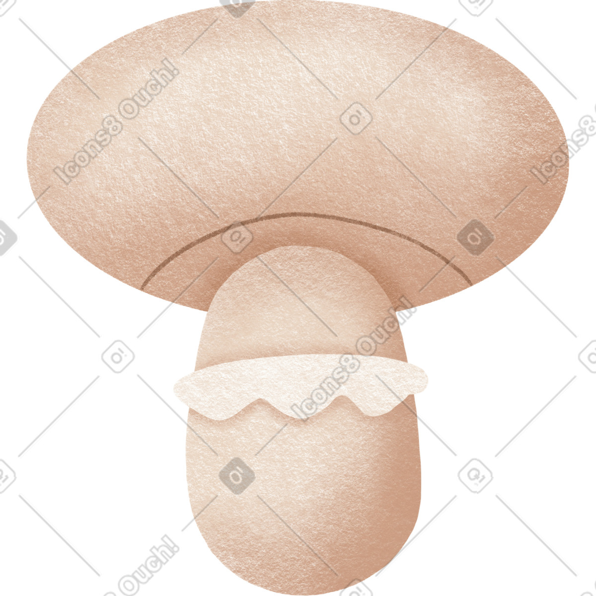 Ilustración Mushroom en estilo Woolly a descargar en PNG y SVG