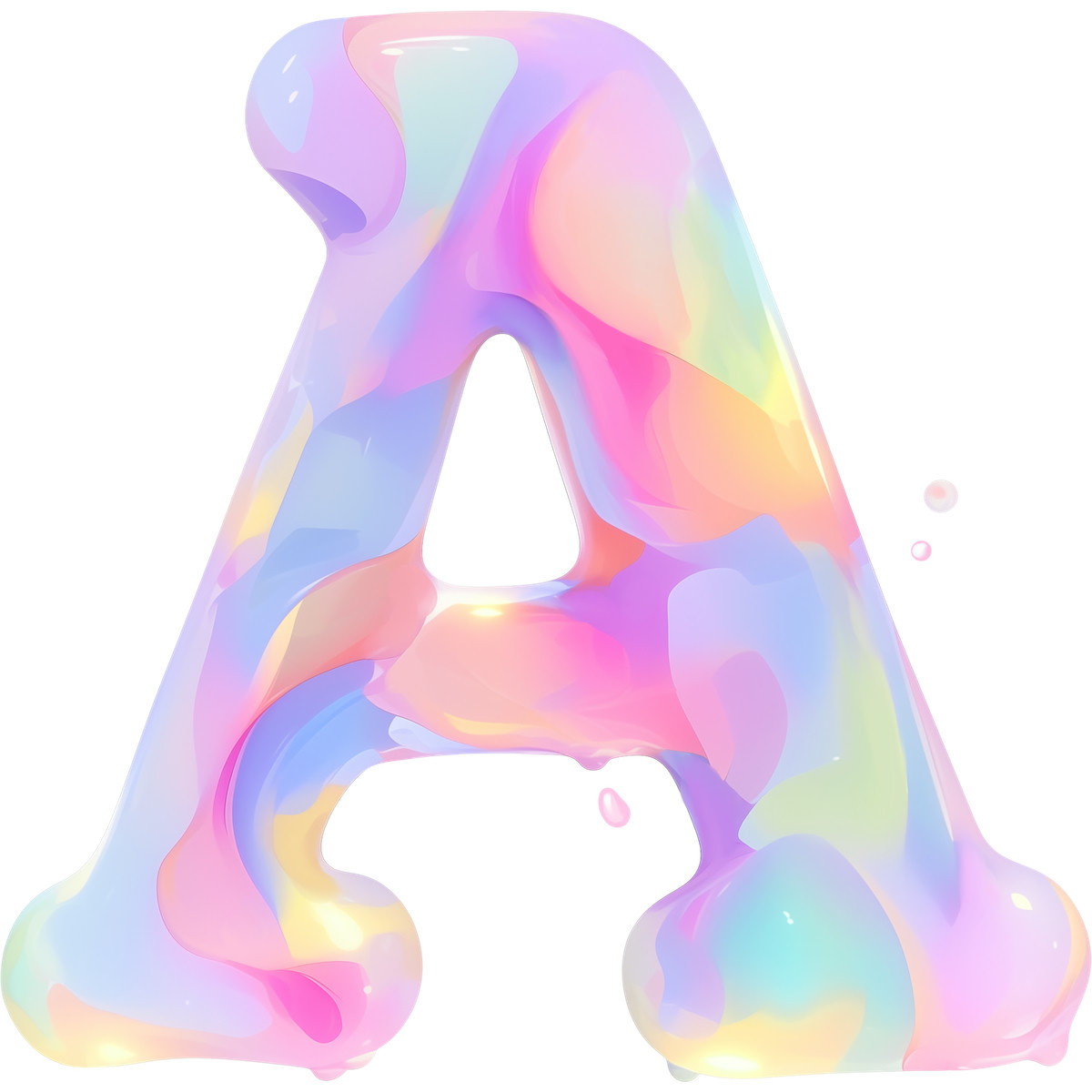 Lettera a illustrazione in stile Fluid scarica in PNG, SVG