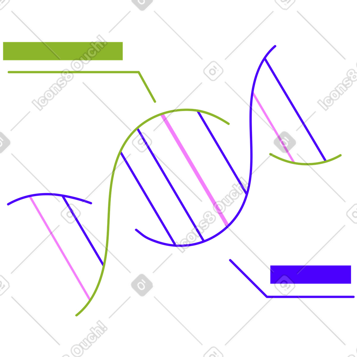 Dna structure with description illustration in PNG, SVG