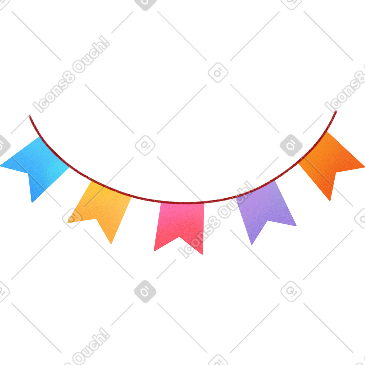 Ilustración Guirnalda en estilo Lettering a descargar en PNG y SVG