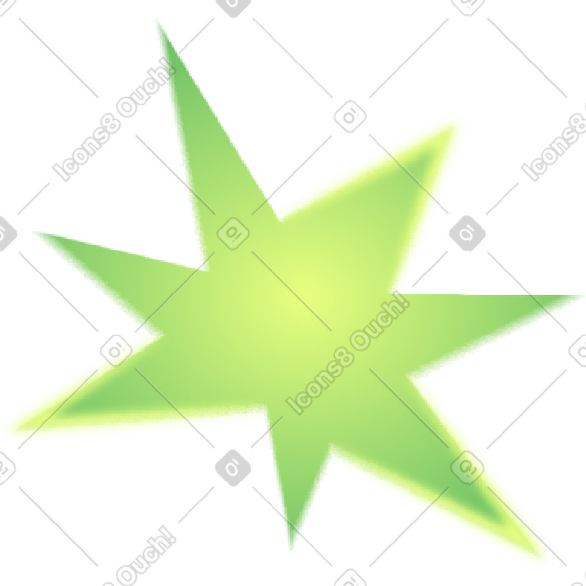 Grüner star-Illustration im Typography-Stil als Download in PNG, SVG