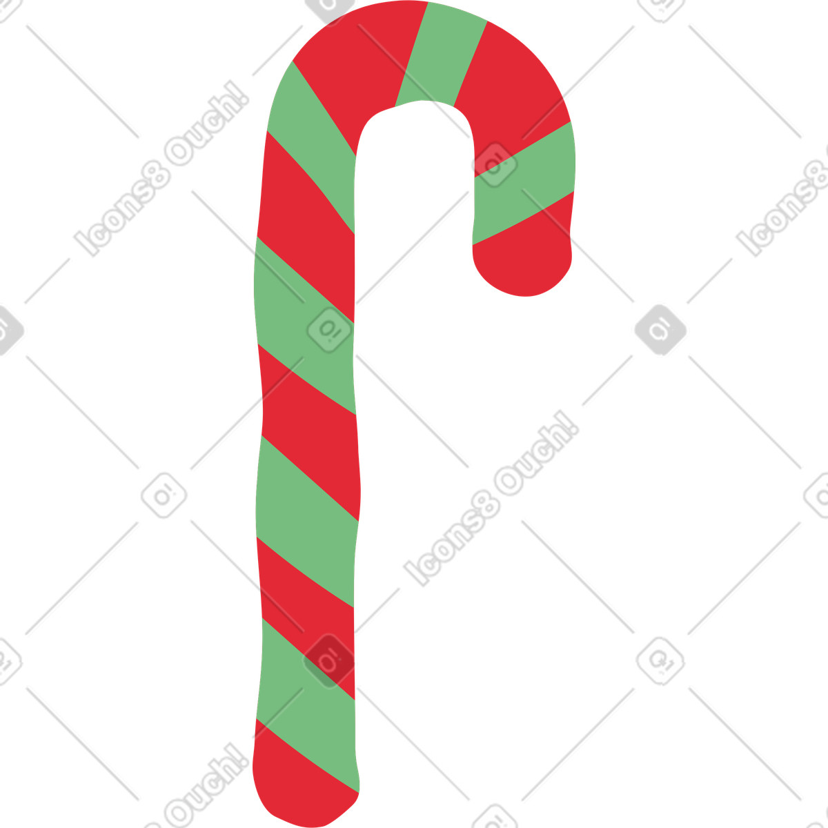 下载 Stripy 风格的 糖果手杖 插画，支持 PNG、SVG 格式