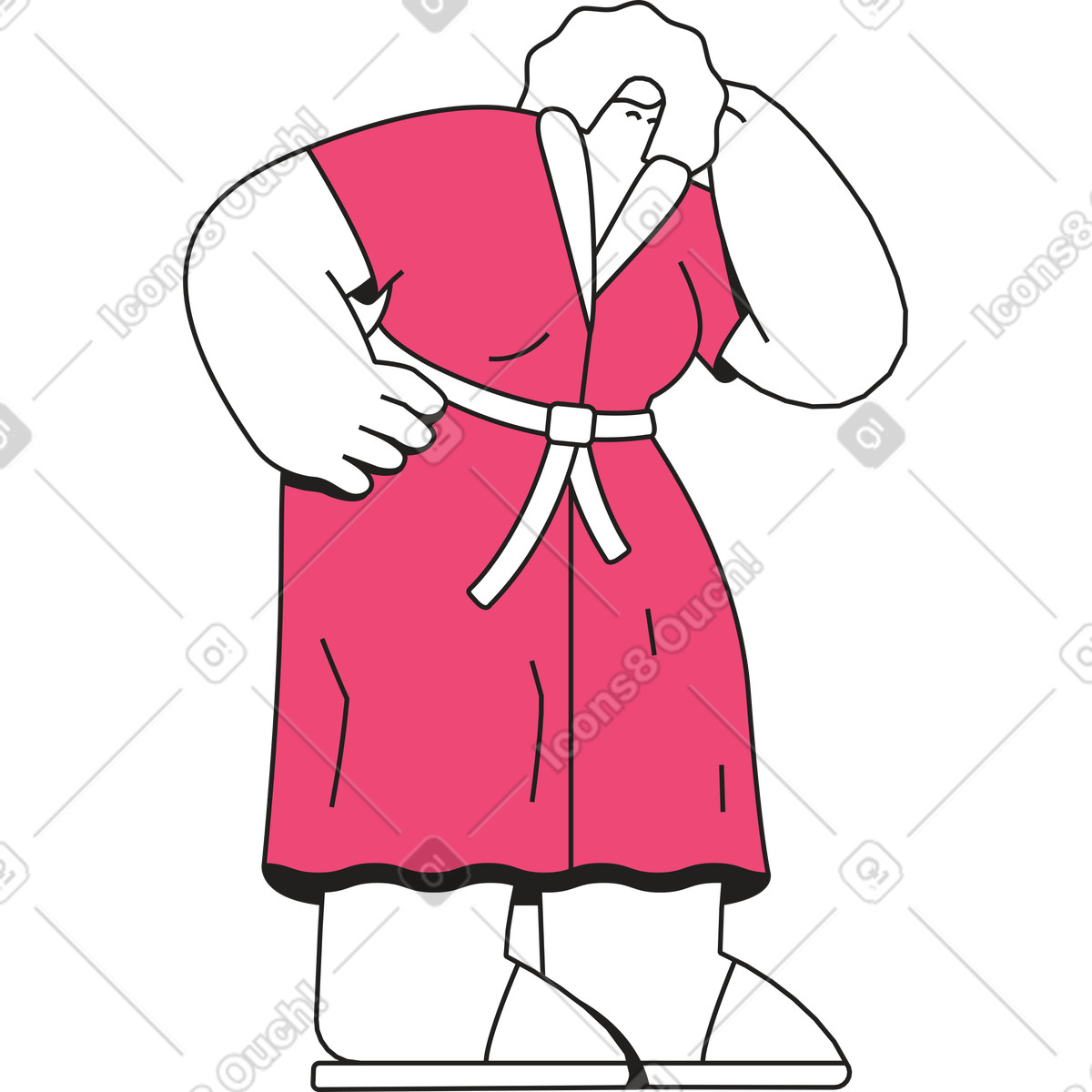 Ilustración Mujer en estilo Dazzle Line a descargar en PNG y SVG