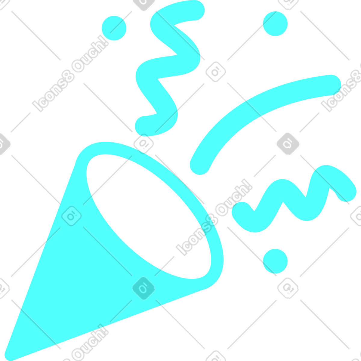 Ilustración Popper de fiesta icono en estilo Storyline a descargar en PNG y SVG