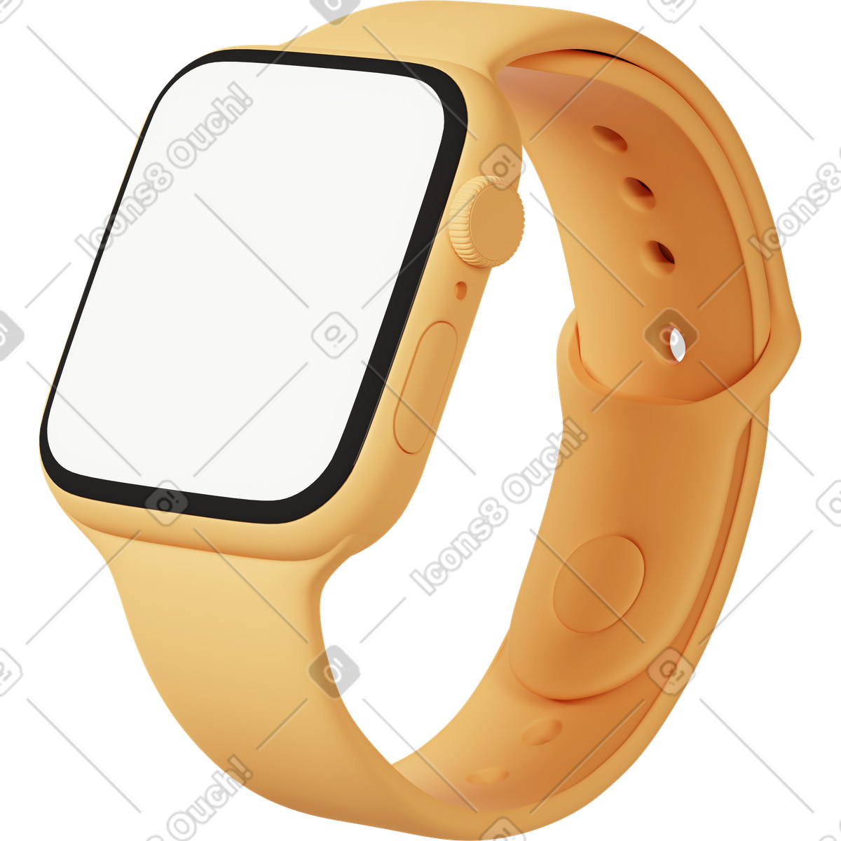 3D Casual life スタイルの Smart watch turned left のイラストをPNG、SVG形式でダウンロード