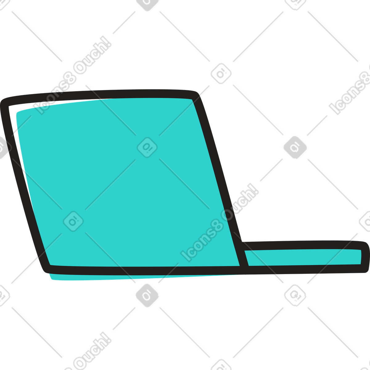 Il computer portatile illustrazione in stile Little scarica in PNG, SVG