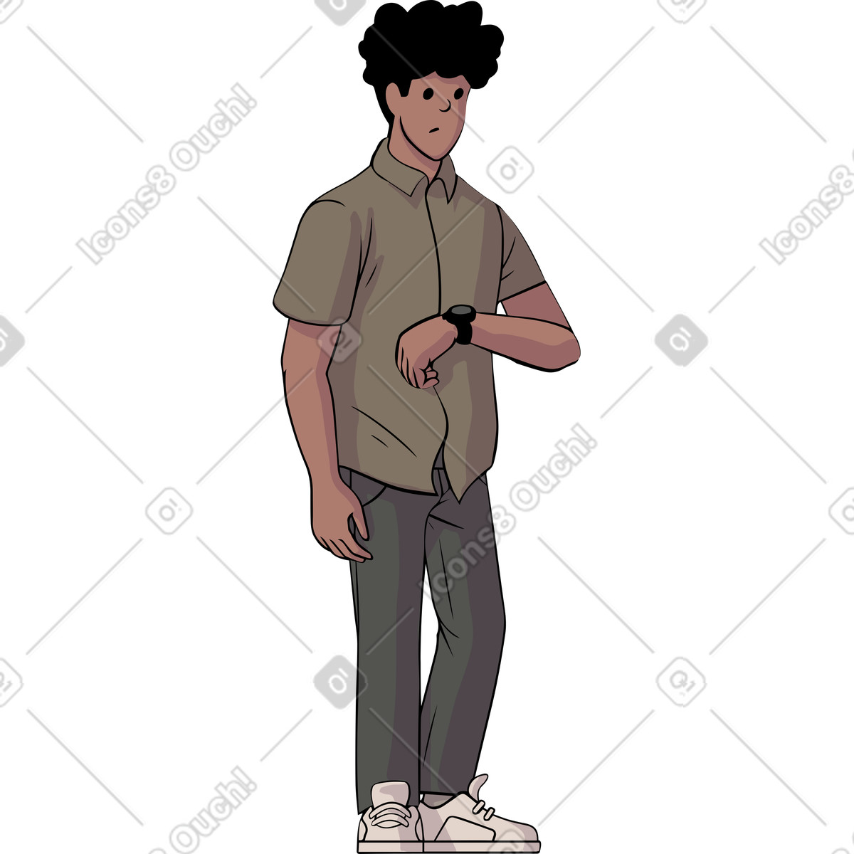 Ilustración Hombre en estilo Eastwood a descargar en PNG y SVG