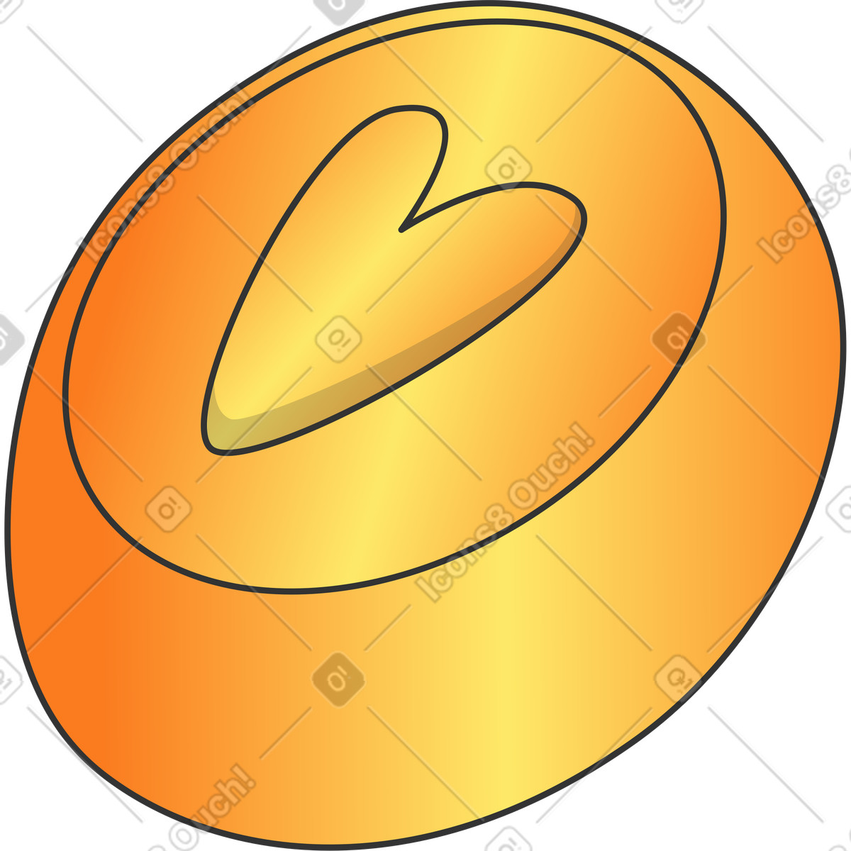 Illustration Bonbon doré dans le style Kit à télécharger aux formats PNG, SVG