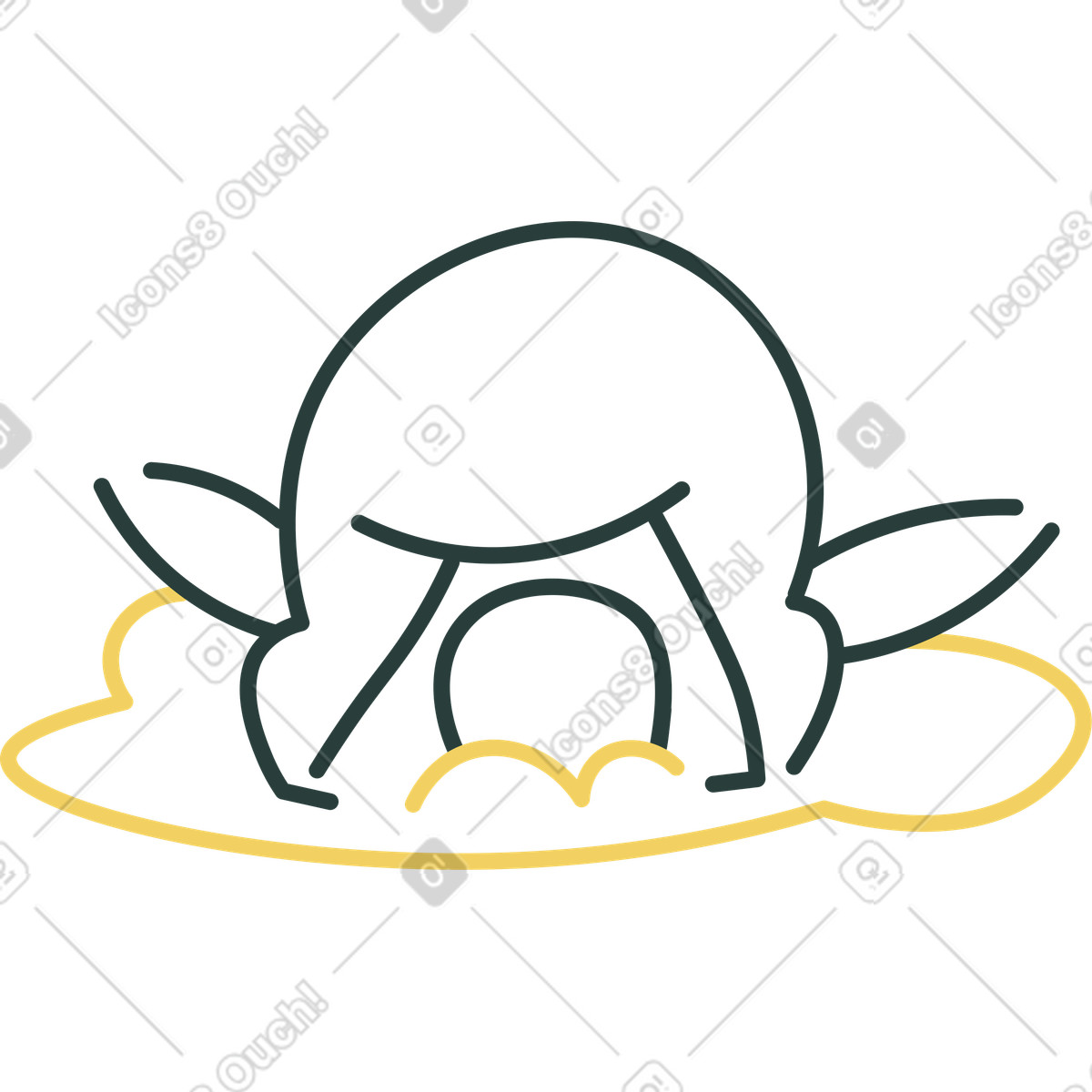 Baby albert herum-Illustration im Macaroni-Stil als Download in PNG, SVG